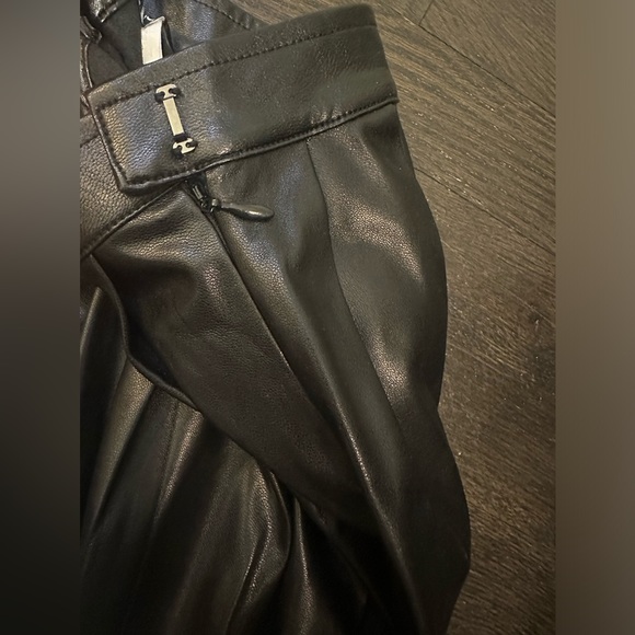 Misook NWT black vegan leather pleated midi skirt size small - Picture 5 of 5